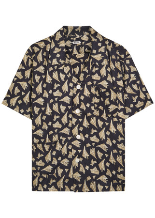 BODE Paper Hat printed satin shirt | Harvey Nichols