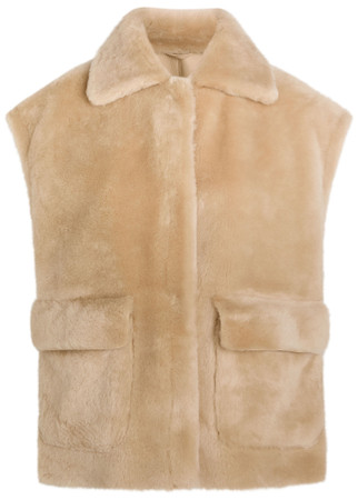ARMA Edha shearling sleeveless jacket | Harvey Nichols
