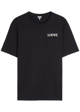 LOEWE Logo-embroidered stretch-cotton T-shirt | Harvey Nichols LOEWE Logo-embroidered stretch-cotton T-shirt | Harvey Nichols