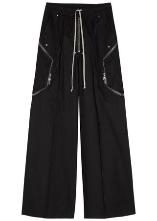 RICK OWENS Heizer Belas wide-leg cotton cargo trousers | Harvey