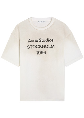 ACNE STUDIOS Exford printed cotton-blend T-shirt | Harvey Nichols