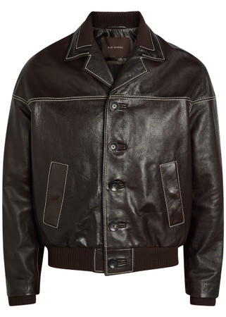 WALES BONNER Time leather jacket | Harvey Nichols