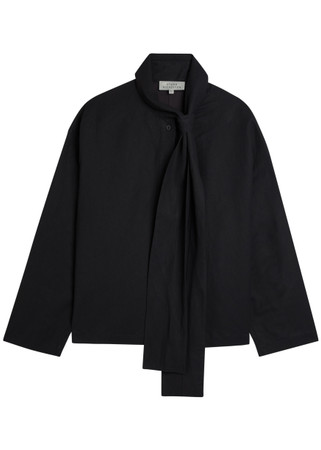 STUDIO NICHOLSON Tie-neck woven top | Harvey Nichols