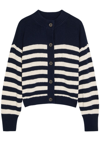 FRAME Striped cotton cardigan | Harvey Nichols