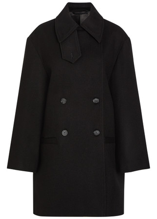 TOTEME Broad double-breasted wool peacoat | Harvey Nichols