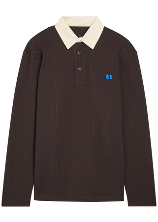 WALES BONNER City logo piqué stretch-cotton polo shirt | Harvey