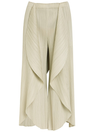 PLEATS PLEASE ISSEY MIYAKE Pleated wide-leg trousers | Harvey Nichols