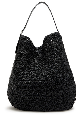 TOTEME Leather and raffia tote bag | Harvey Nichols