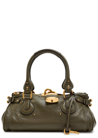 CHLOE Paddington padlock grained leather shoulder bag | Harvey Nichols