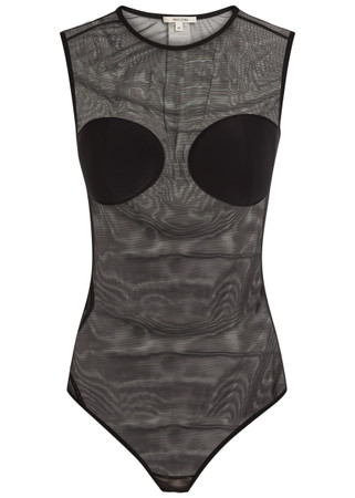NENSI DOJAKA Sheer stretch-tulle bodysuit | Harvey Nichols