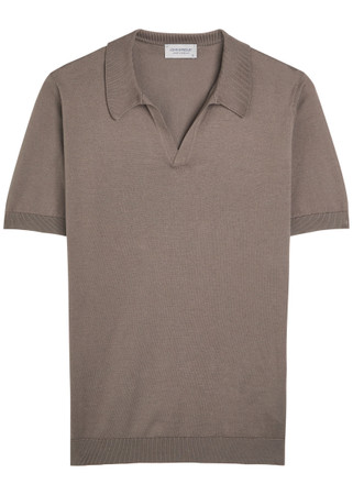 JOHN SMEDLEY Noah wool polo shirt | Harvey Nichols