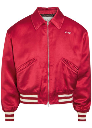 ジャケット・アウター IIROT Cotton satin bomber Jacket SECOND LAYER Aces embroidered satin bomber jacket | Harvey Nichols