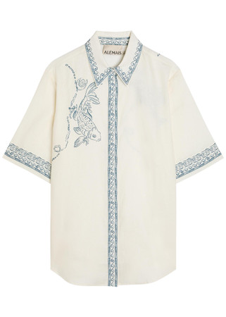 ALEMAIS Lucky printed linen shirt | Harvey Nichols