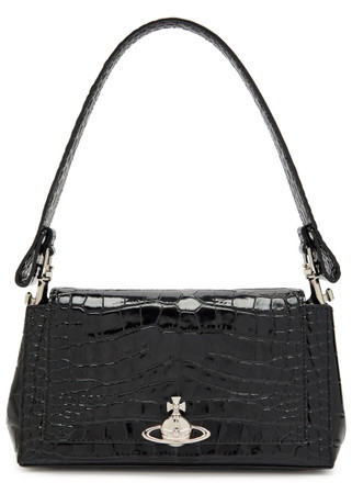 VIVIENNE WESTWOOD Hazel medium crocodile-effect patent leather