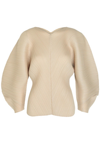PLEATS PLEASE ISSEY MIYAKE Pleated sculpted woven top | Harvey Nichols