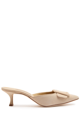 MANOLO BLAHNIK Maysale 50 suede mules | Harvey Nichols