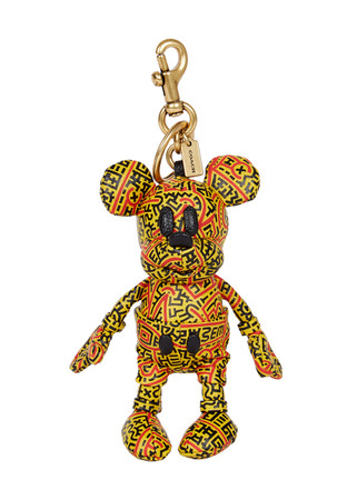 キーホルダー・アクリルキーホルダー COACH x Disney Mickey KeyRing Charm COACH X Disney X Keith Haring printed leather keyring | Harvey Nichols