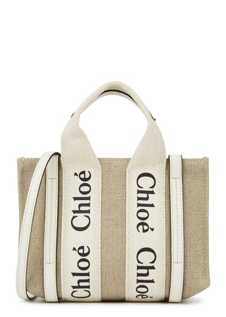 CHLOE Woody mini canvas tote | Harvey Nichols