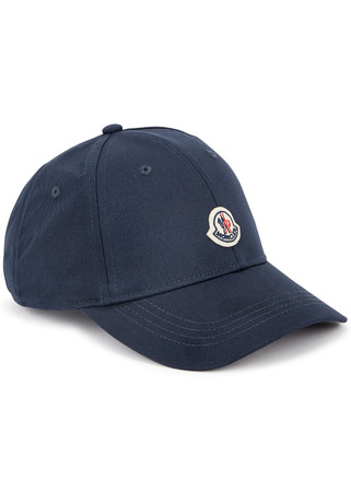 MONCLER KIDS Navy logo cotton-twill cap | Harvey Nichols