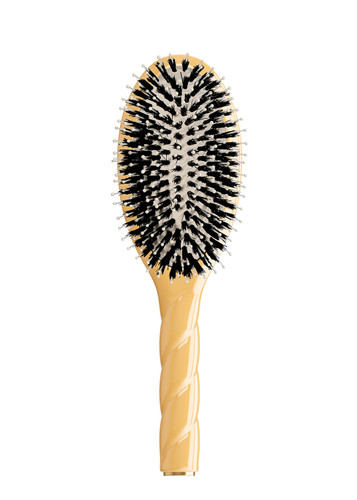 Yellow Essential Boar Bristle & Nylon Bristle Brush