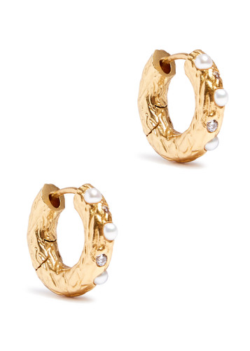 ANNI LU Brigitte 18kt gold-plated hoop earrings