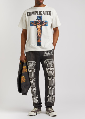 SAINT MXXXXXX Saint Aries printed cotton sweatpants | Harvey Nichols
