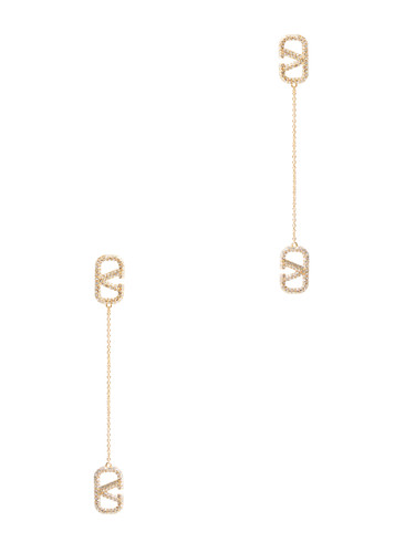 Valentino Garavani VLogo crystal-embellished earrings - Gold