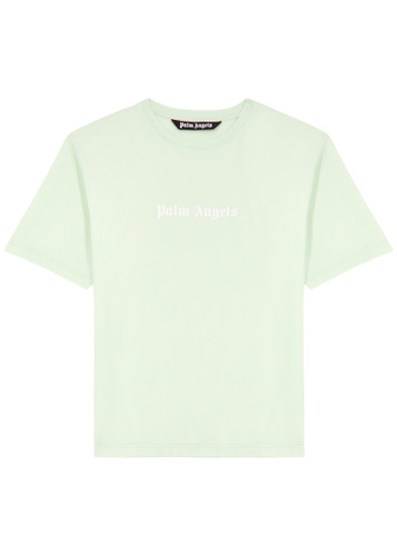 Green College logo-print cotton-jersey T-shirt, Palm Angels