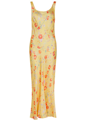 The Strappy Maxi Dress in Yellow Floral | Luxury Dress by Cari Capri