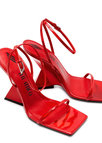 THE ATTICO Cheope 105 metallic leather sandals | Harvey Nichols