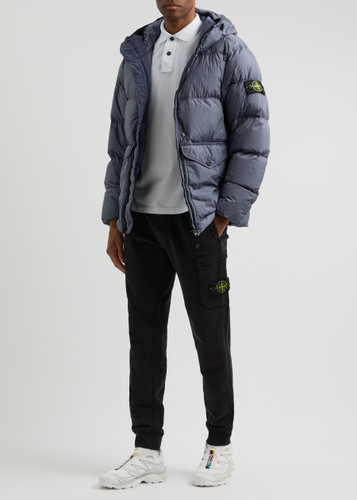 ジャケット・アウター STONE  CRINKLE REPS HOODED JACKET STONE ISLAND Crinkle Reps hooded quilted nylon jacket