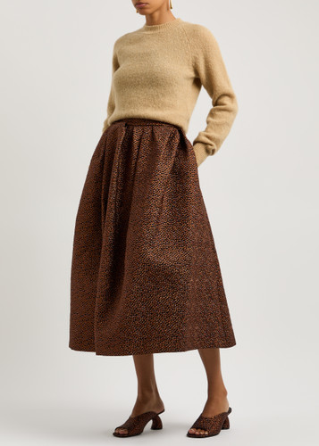 スカート DRIES VAN NOTEN SONI PRINTED MIDI SKIRT Soni pleated midi skirt in pink - Dries Van Noten | Mytheresa