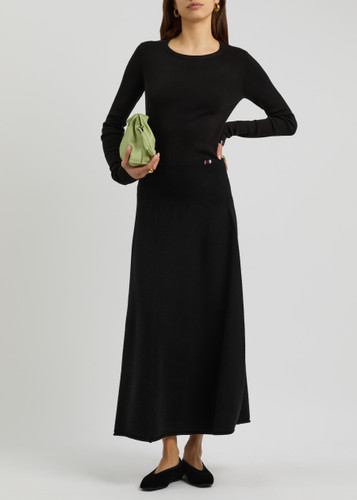 【Extreme Cashmere】 N°388 Easeカシミアブレンド maxiスカー EXTREME CASHMERE N°388 Ease cashmere-blend midi skirt