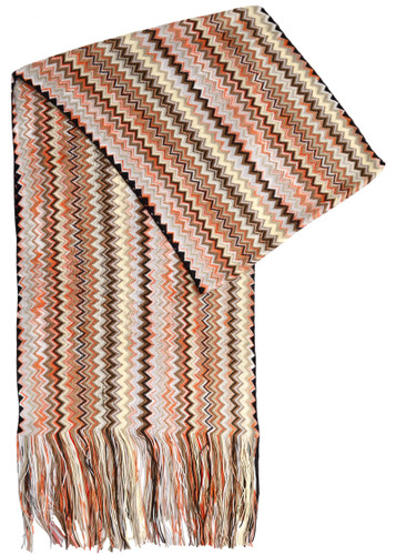 MISSONI Zigzag-intarsia fine-knit scarf | Harvey Nichols