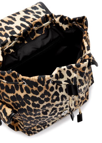 GANNI Bucky leopard-print nylon backpack | Harvey Nichols