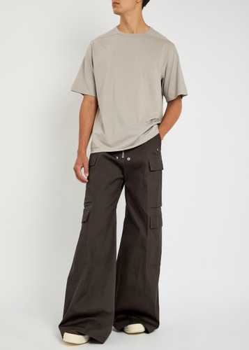 RICK OWENS Cargobela wide-leg stretch-cotton cargo trousers