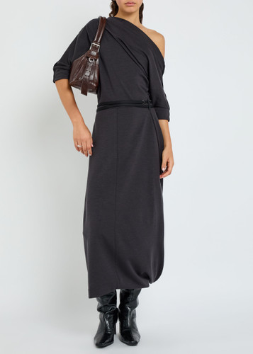 LEMAIRE Twisted belted jersey midi dress | Harvey Nichols