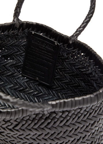 DRAGON DIFFUSION Mini Flat Gora woven leather top handle bag