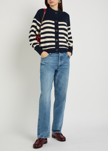 FRAME Striped cotton cardigan | Harvey Nichols