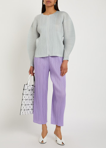 PLEATS PLEASE ISSEY MIYAKE Pleated zip-through woven top | Harvey