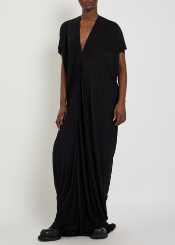 RICK OWENS LILIES Em V-neck jersey gown | Harvey Nichols