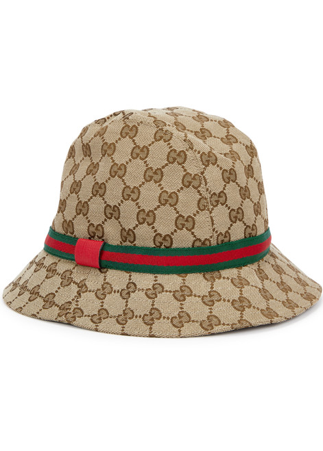 GUCCI-KIDS GG monogrammed canvas bucket hat