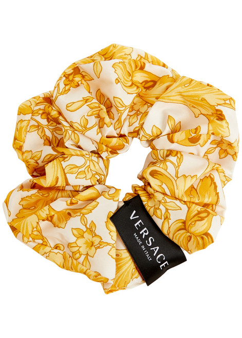 VERSACE-KIDS Printed matte satin scrunchie