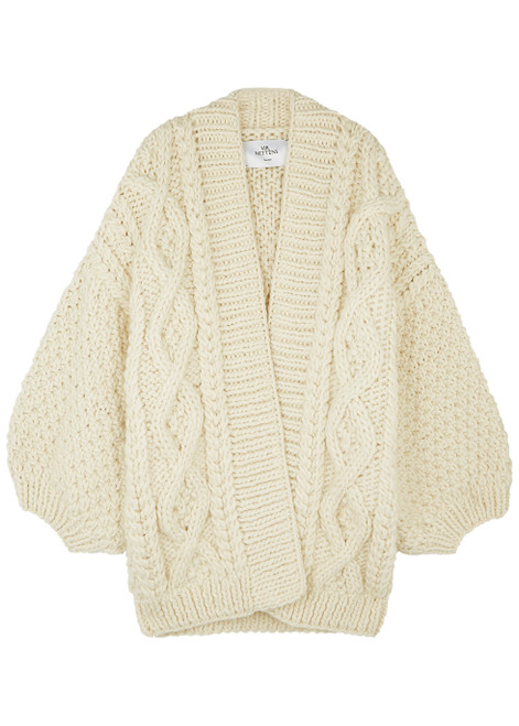 MR MITTENS-Chunky cable-knit wool cardigan