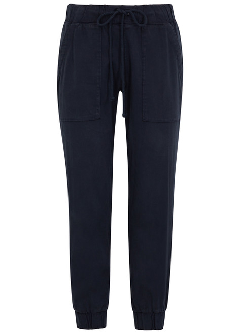 BELLA DAHL-Navy brushed twill trousers