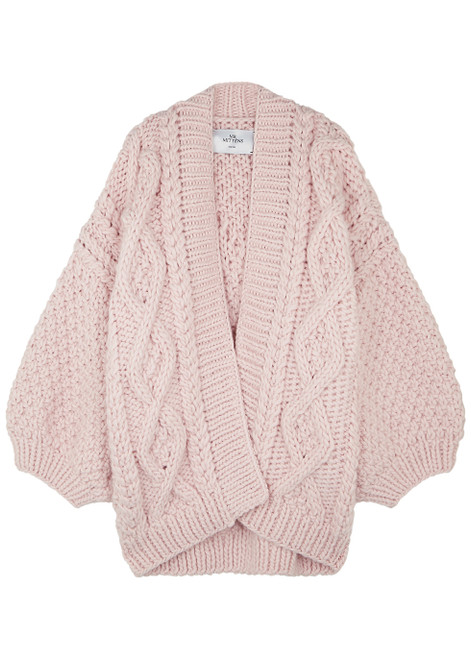 MR MITTENS-Chunky cable-knit wool cardigan