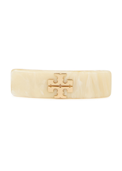 TORY BURCH-Kira small ivory logo hair clip