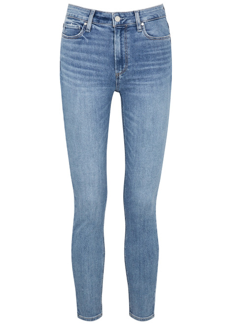 PAIGE-Hoxton Ankle blue skinny jeans