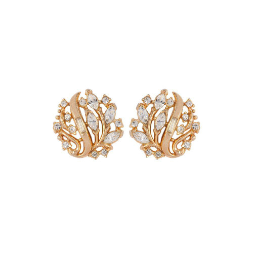 SUSAN CAPLAN VINTAGE-1960s vintage trifari clip-on earrings