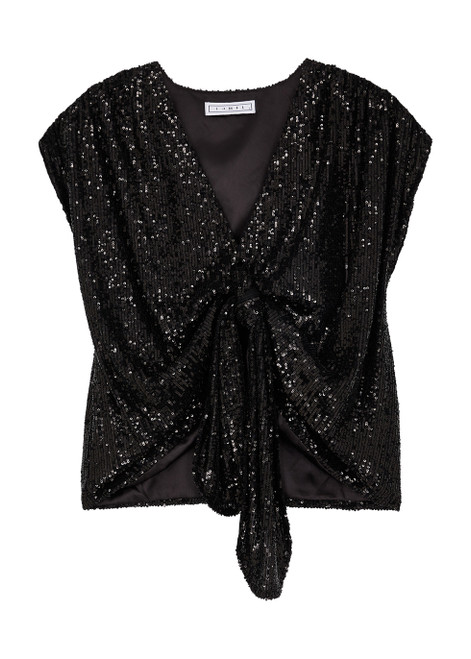 IN THE MOOD FOR LOVE-Larissa black sequin top